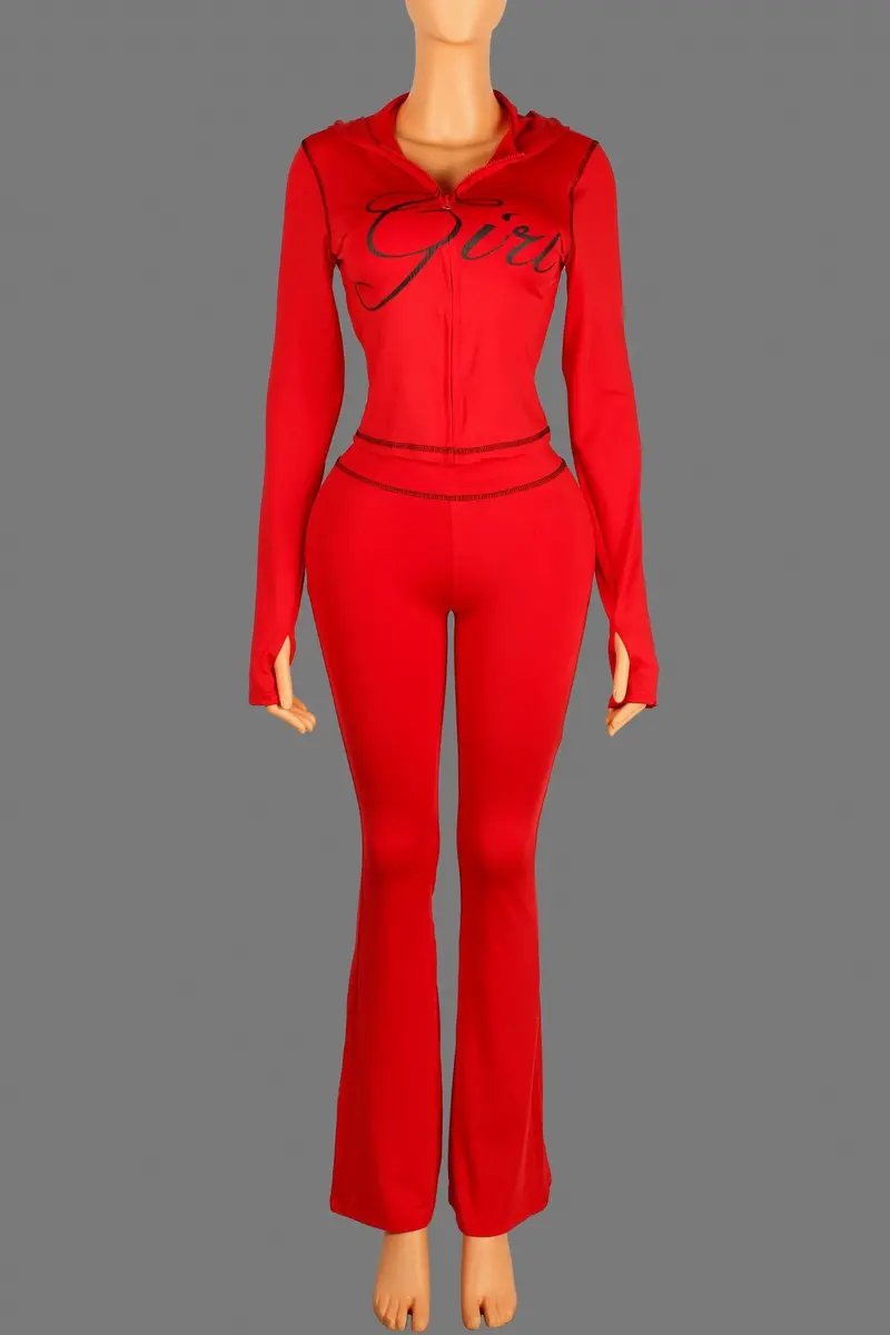 Ins-style solid color women's sexy right-shoulder two-piece long-sleeve ...