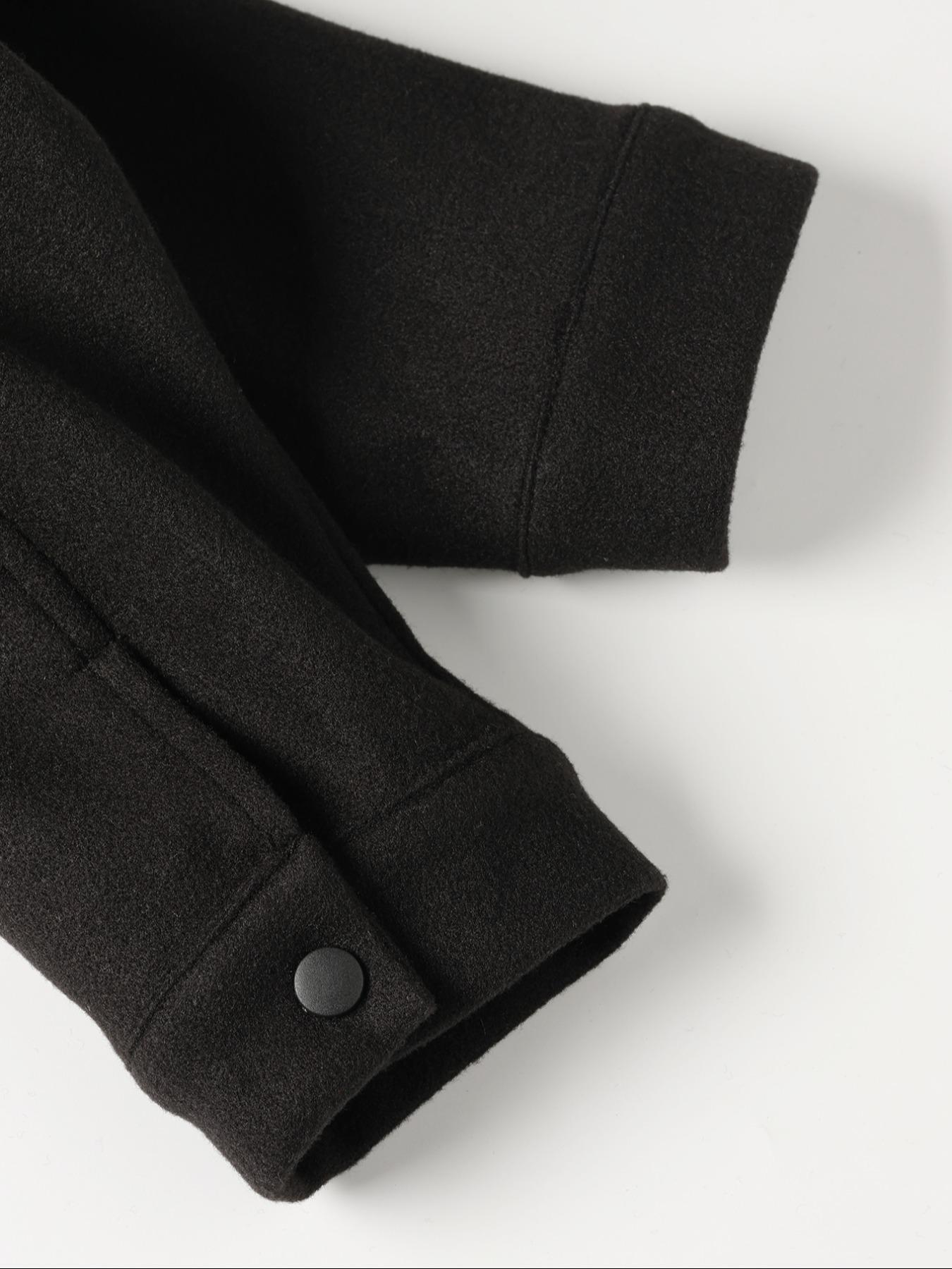 Men's Button Front Pocket Classic Fitted Jacket, Casual Collared Long Sleeve Outerwear Coats for Fall & Winter, Men's Going Out Outfit for Daily Wear