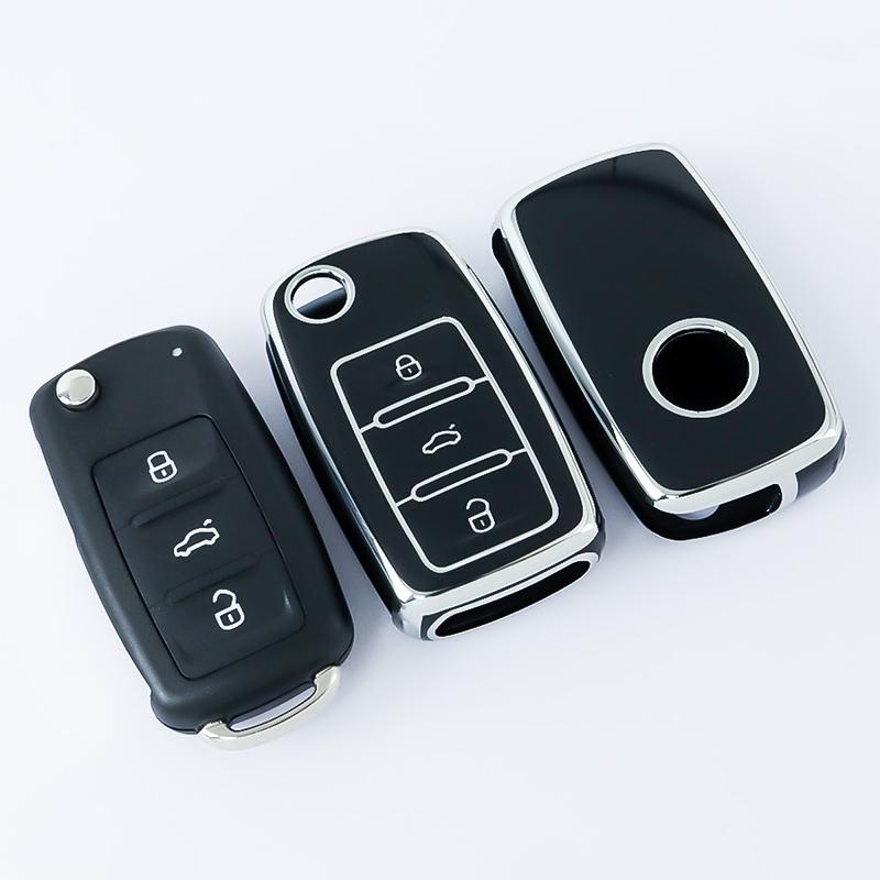 Car Key fod cover shell Case For Volkswagen For VW For Magotan For Golf 4 3 5 6 For MK6 For Passat For Touran For Bora For Tiguan For Jetta For Lavida For Skoda For Octavia Key bag Car Key Rem Car Key Protector