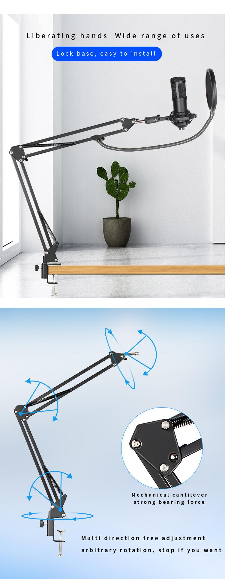 Cross border BM800 condenser microphone, anchor computer live recording, karaoke, e-sports voice microphone