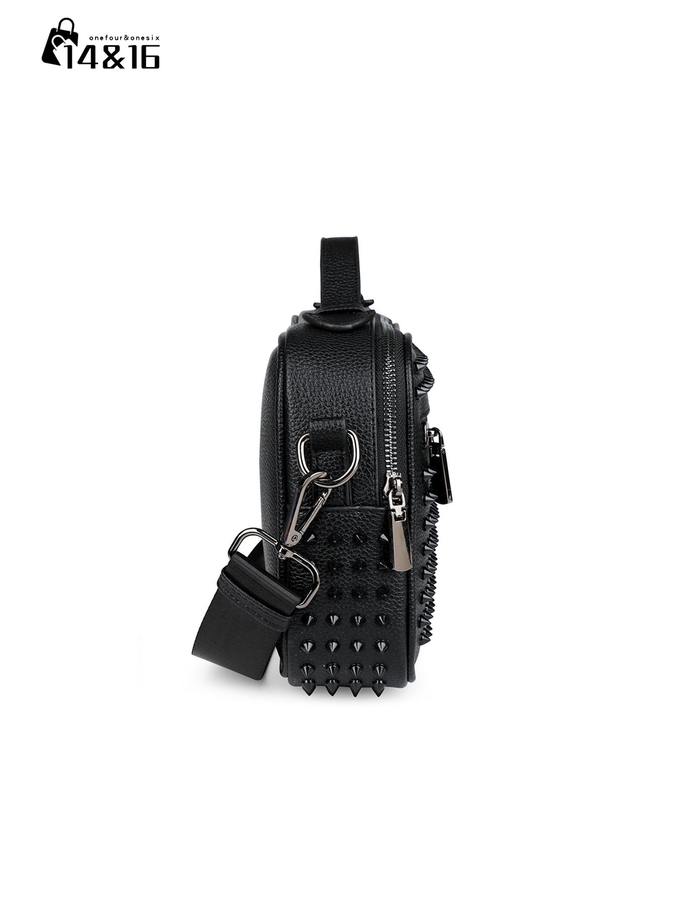 Men's Fashion Rivets Crossbody Bag, Casual Single Shoulder Bag, One Shoulder Bag, Rivet Design, Lightweight and Portable, Large Capacity, All Seasons, Casual Messenger Bags