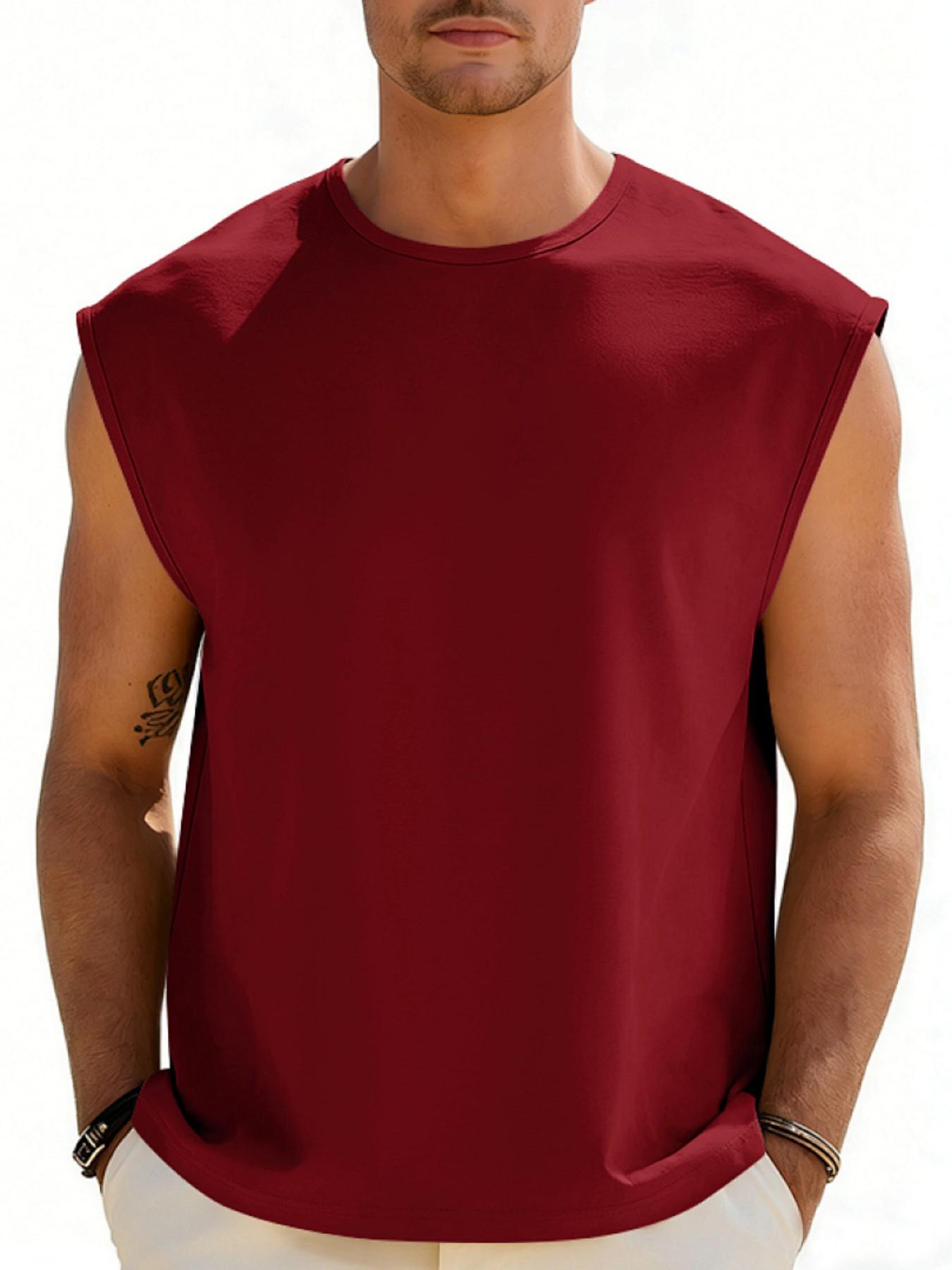 Cross-Border Summer Loose Fit Quick-Dry Breathable Sports Trendy Gym Sleeveless Tank Top for Men, Comfortable and Stylish Workout Wear