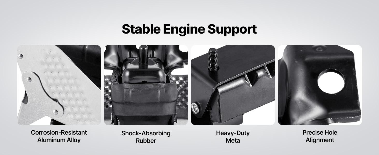 VEVOR Engine and Transmission Motor Mount Kit Replacement, Set of 3, Compatible with 2007-2013 Chevrolet Silverado 1500 5.3L V8, Replace OE# A5365, A5365, A2638, Secure Support