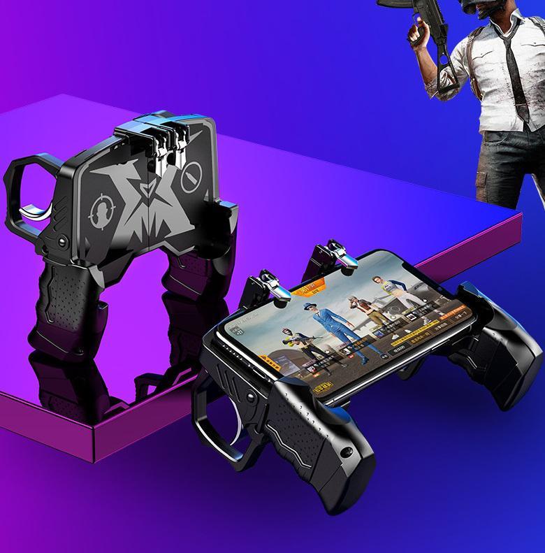 double wireless controller game machine Trigger Free Fire PUBG Controller for Cell Phone Gamepad Joystick Control Mobile Game Pad Pugb Smartphone Command