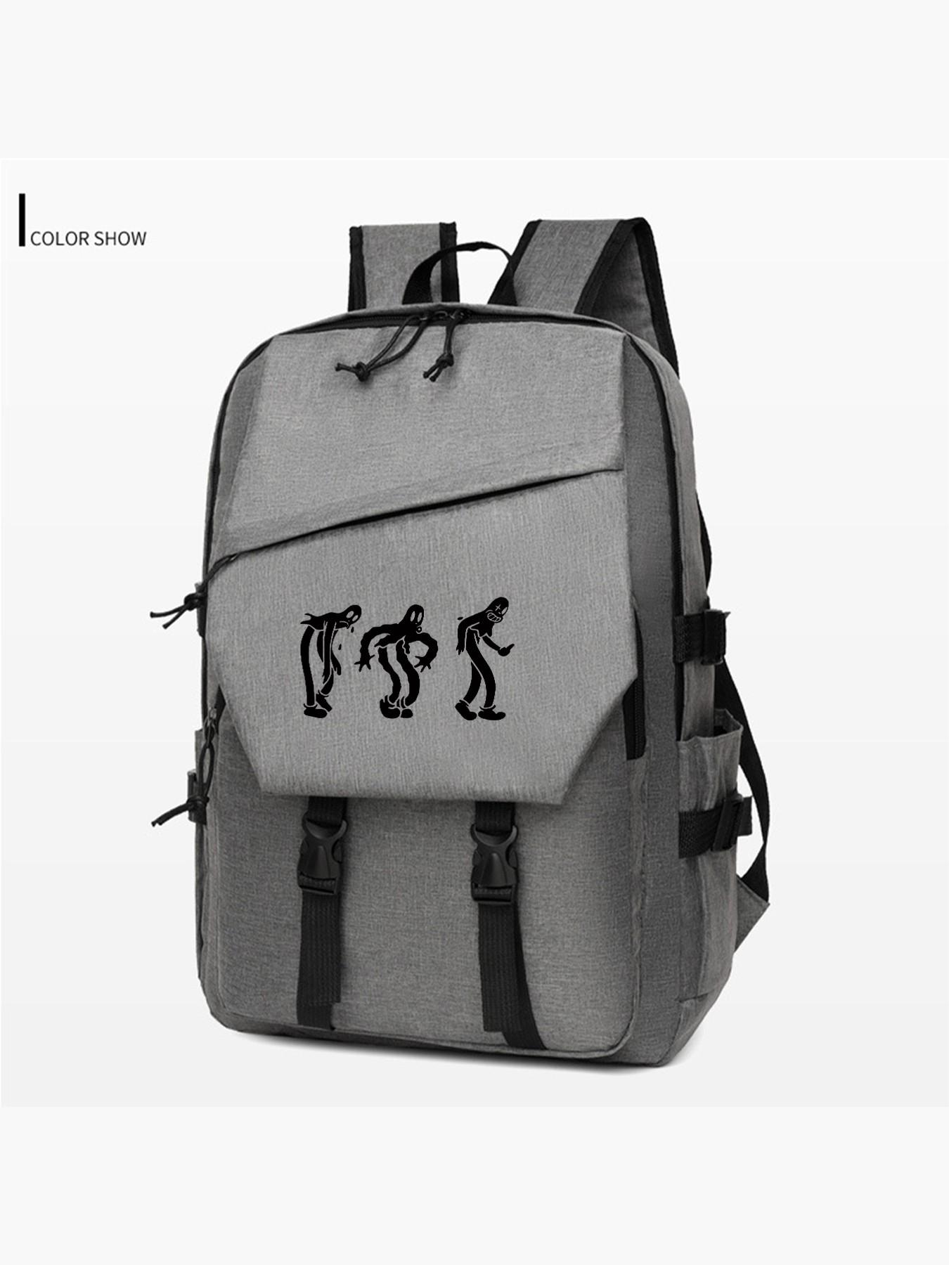 Ghost Dancing Print Backpack for Men, Large Capacity Waterproof Laptop Bag, Casual Travel Backpack, Stylish and Functional
