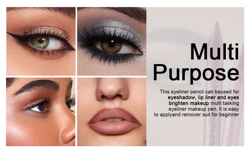 12 Color Gothic Eyeliner Pencil With Sharpener Set Makeup Smooth Matte Lipliner Waterproof Eyeshadow Pens Shine Pearl Smoky Punk Freckle Pen Cosmetic