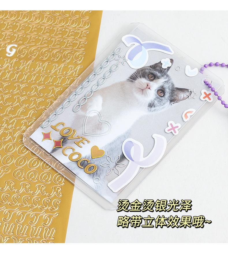 2/4Pcs Golden Silver Letter Number Stickers Bronzing Alphabet Scrapbooking Decorative Stickers DIY Diary Laptop Phone