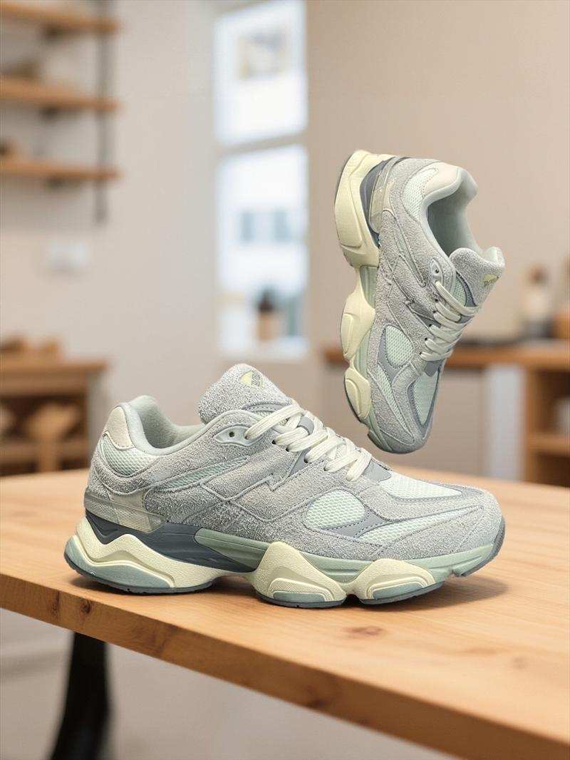 2026 New Style 9060 Thick Autumn Winter Unisex Dad Shoes, Casual Warm Sports Sneakers for All Seasons, Patchwork Textile Upper with Rubber Sole