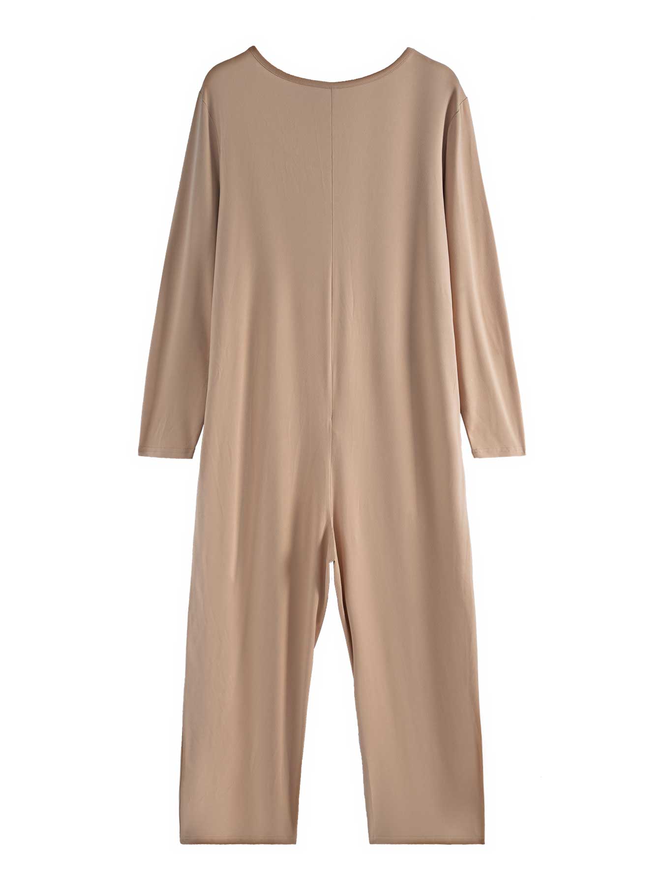 Fashionable women's casual Loose Knit Overall jumpsuits pocket jumpsuits