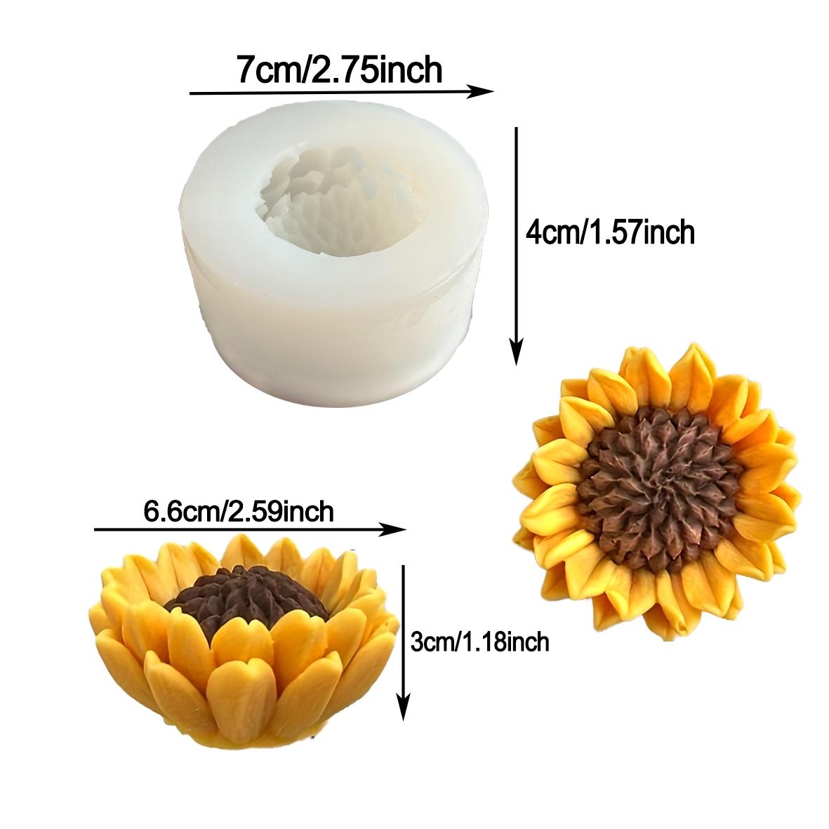 Sunflower Scented Candle Silicone Mold, Handmade Sun Flower Gypsum Ornament, Soap Drip Gel Silicone Mould, DIY Craft Tool, Sunflower Candle Making, Handcraft, Floral Scent, Handmade Crafts