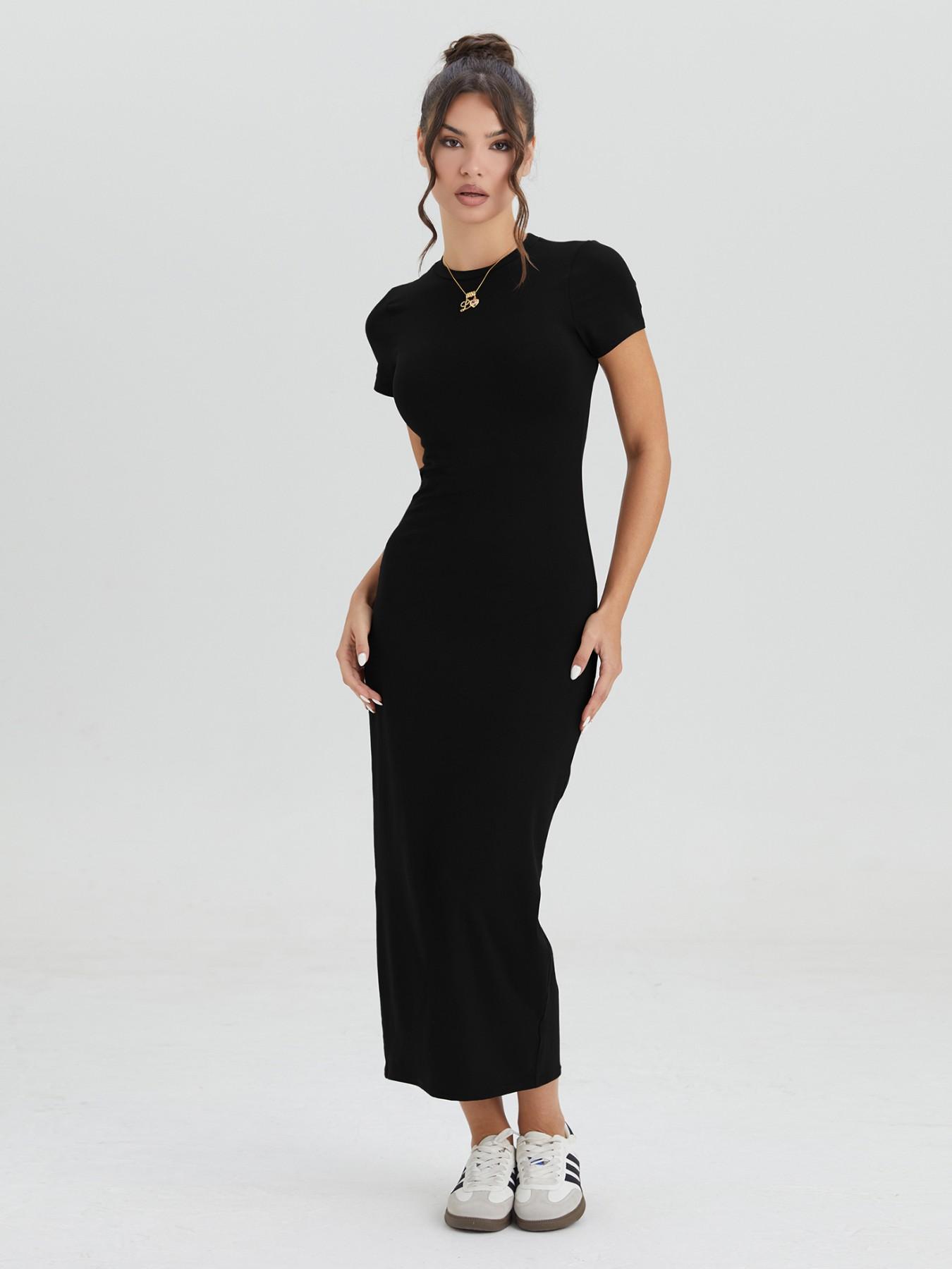 Women's Casual Basic Slim Fit Solid Summer Dress, Round Neck, Comfortable Soft Fabric for All Seasons, Ideal for Daily Wear and Outdoor Activities #TikTokMadeMeBuyIt #CasualChic