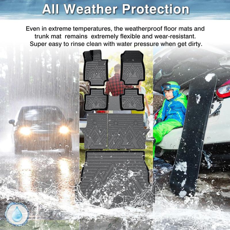 Canvcle Full Set Floor Mats & Cargo Liner for Toyota RAV4 2019-2025 (Not Fit 2025 Plug in Hybrid) TPE Black All Weather Protection 2 Row Liners Trunk Mat Back Seat Cover Protector Canvcle Full Set Floor Mats & Cargo Liner for Toyota RAV4 2019-2025 (Not Fit 2025 Plug in Hybrid) TPE Black All Weather Protection 2 Row Liners Trunk Mat Back Seat Cover Protector