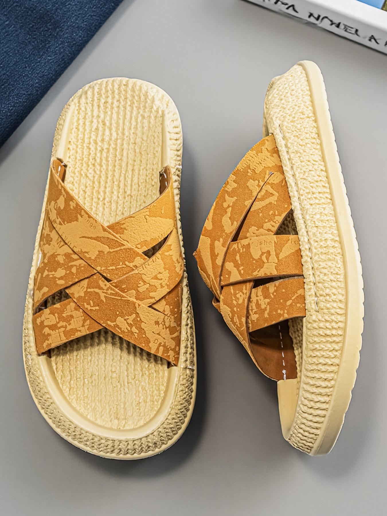 Summer Men's Sandals, Versatile Casual Slip-Ons, Soft Rubber Sole, Round Toe Design, Ideal for Beach & Driving, All-Season Comfort