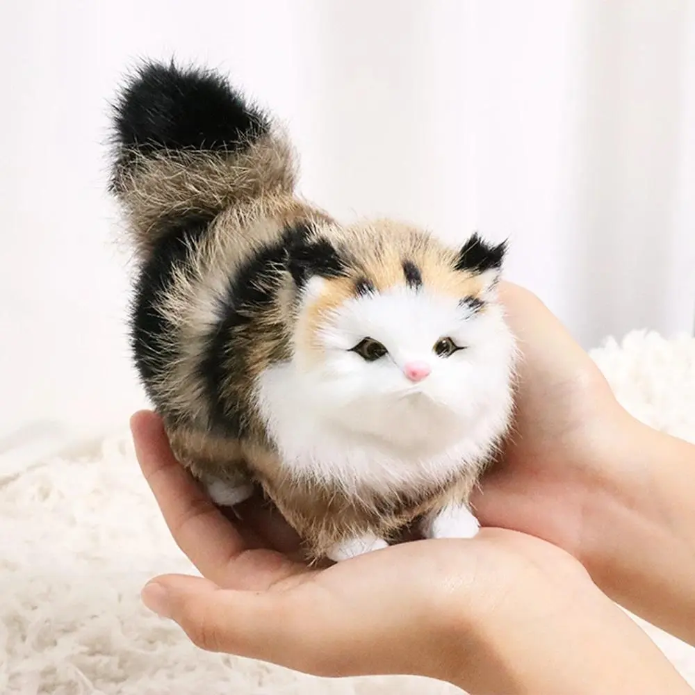 13cm Realist Kitten Model Simulation Cat Plush Toys Soft Cute Cat Stuffed Animals Perfect Birthday Gifts for Kids Girls or Boys