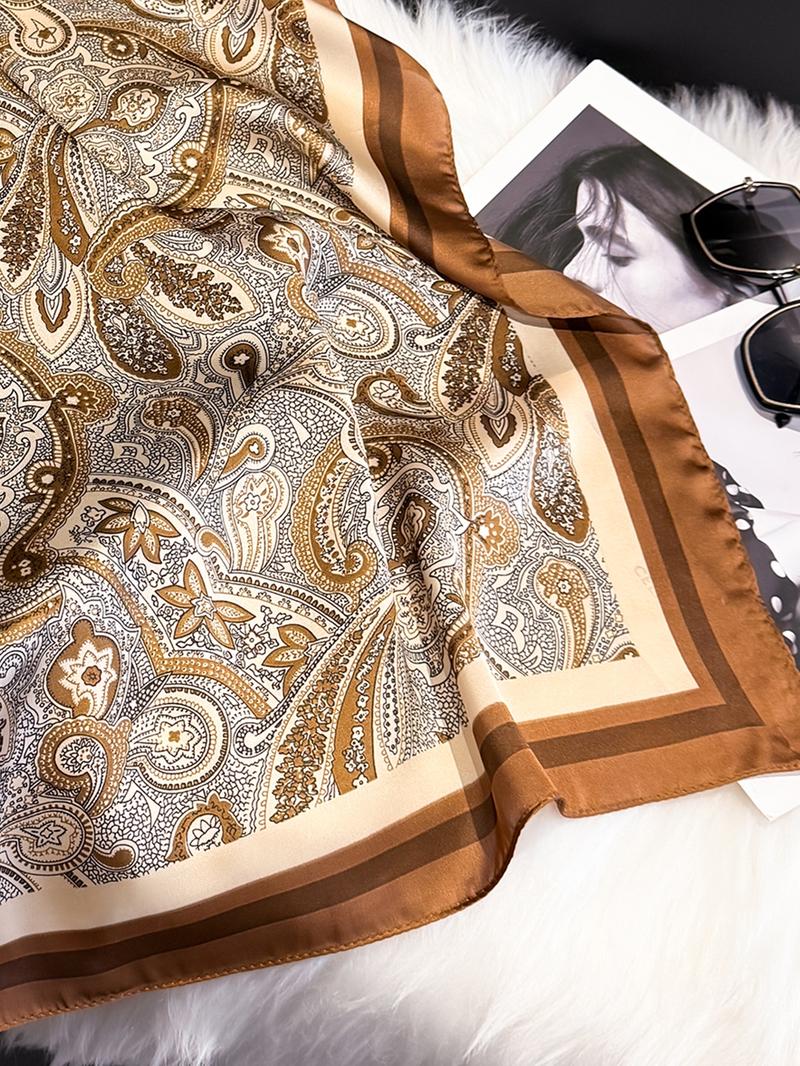 Women's Paisley Print Square Scarf, Boho Style Bandana for Women, Fashionable Hair Accessories for Daily Wear, Trendy All-match & Exquisite Scarf for Birthday Gift, Boho Style Shawl