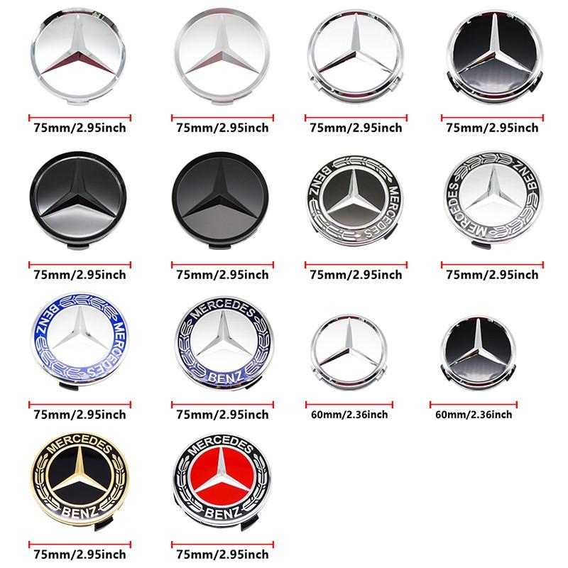 Mercedes-Benz Wheel Center Cap Set (60mm/75mm), Exclusive Brand Logo Design, Scratch-Resistant Durable Decoration, High-Quality Car Accessories