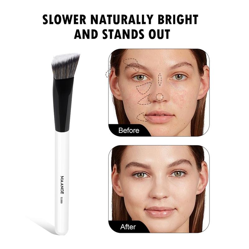 MAANGE 2pcs/3pcs/6pcs,Cosmetic Brush Set,Angled Foundation Brush Powder Brush Concealer Brush Smudge Brush Eyeshadow Brush Nose Shadow Brush Detail Brush for Flawless Application,Essential Tools for Makeup Lovers