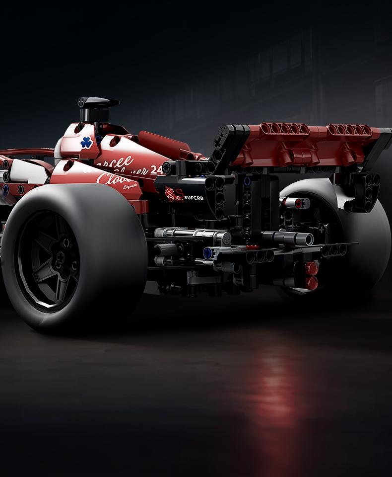 1:10 Classic Formula One F1 Building Model Set, Movie Inspired Bricks, Customizable Tech Toy, Adult Kids Holiday Gift, High Detail Collectible