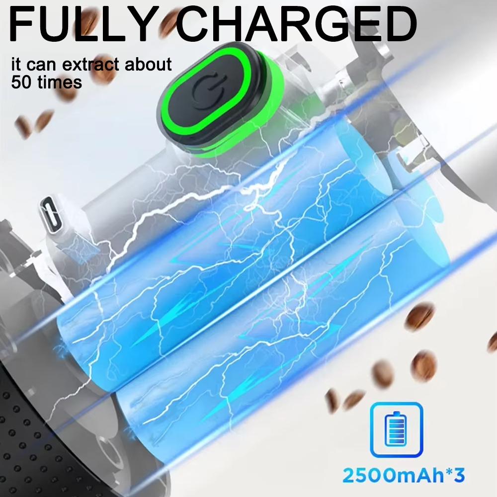 Portable Coffee Machine, Travel Coffee Machine, Espresso Maker, Rechargeable Coffee Maker with Instruction Manual, Coffee Making Tool for Home Office Use, Household Kitchen Appliances