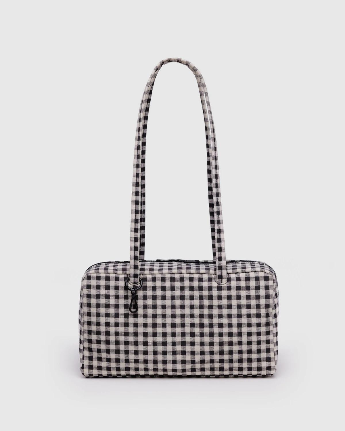 Nylon Bowler Bag, Top Handle Tote Bag with Key Leash, Casual Large Commuter Work Bag, Fashionable Shoulder Handbag for Everyday Use, Commuting Shoulder Bag