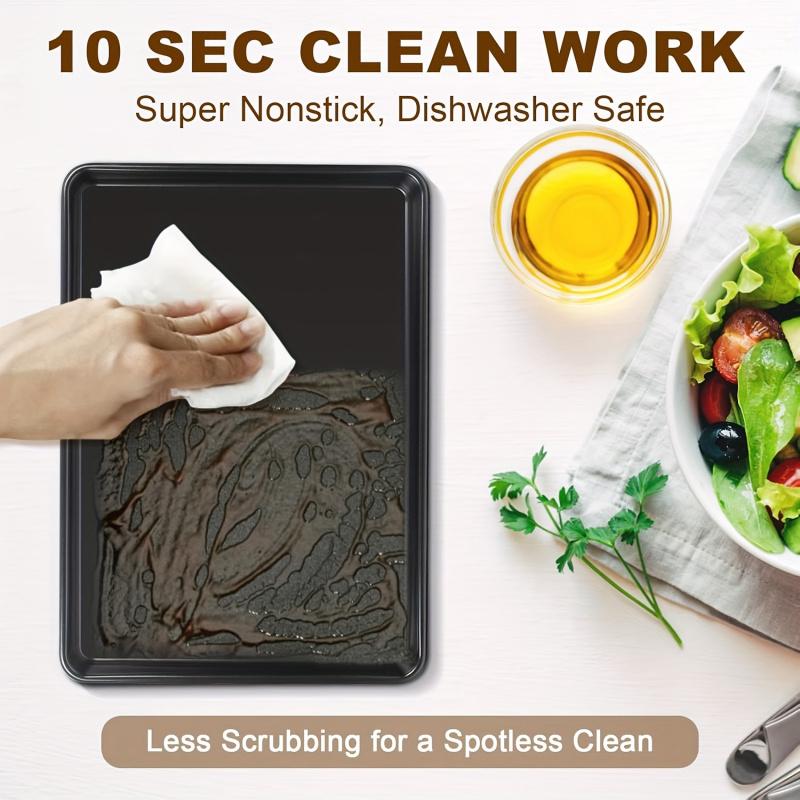 Stainless Steel Non-Stick Baking Pan, Durable Carbon Steel, Multi-Functional Cooking Plate, Ideal for Pizza, Cookies, Cakes, Washable