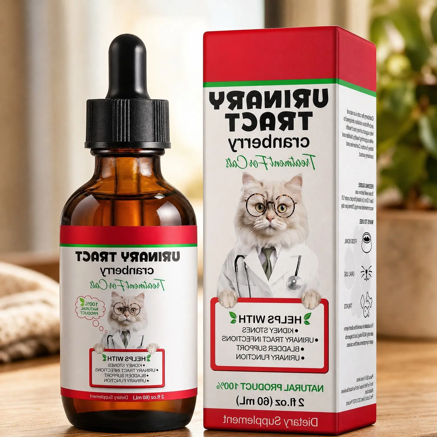 Natural Herbal Supplement for Cat Urinary Tract Health & UTI Remedy, 2 fl oz – Supports Regular Urinary CareGift