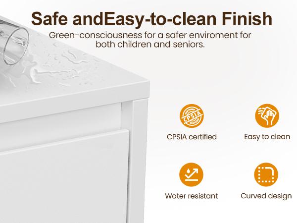 RoyaCraft Wide Nightstand with 3 Drawers, White Nightstand for Bedroom, Large End Table Bedside Table for Living Room