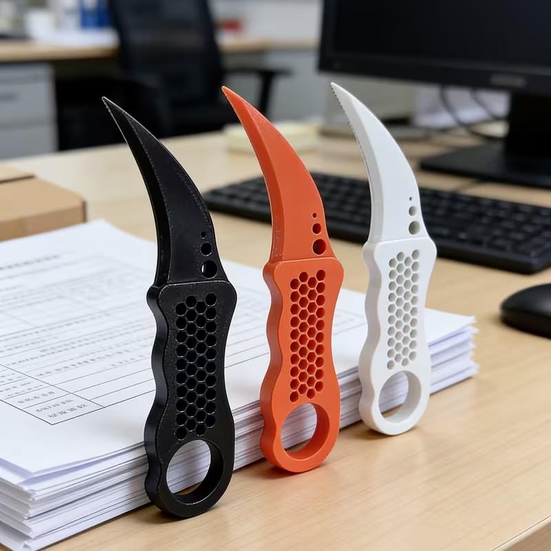 Safe 3D Printed Unboxer, Package Cutter, Claw Design, Blade-Free, Portable, Non-Slip Handle, Ideal for Daily Unboxing, Office, Home, Gaming Enthusiasts
