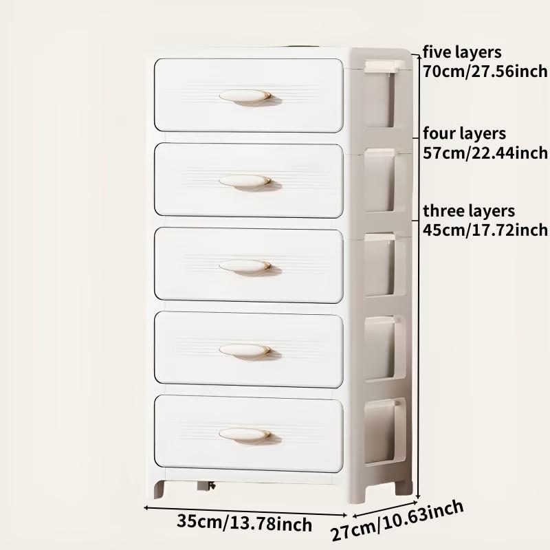 Modern Style Multi-Drawer Plastic Storage Box, Easy to Clean and Space-Saving, Multifunctional Organizer for Bedroom Living Room Office Dormitory