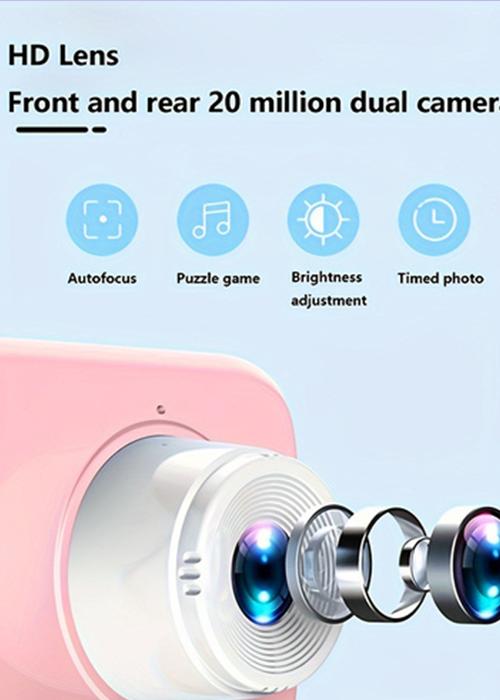 Auto Focus Screen Children Camera- High Definition Digital Camera- Portable and Compact- Student Mini Photography Camera- kid Gift