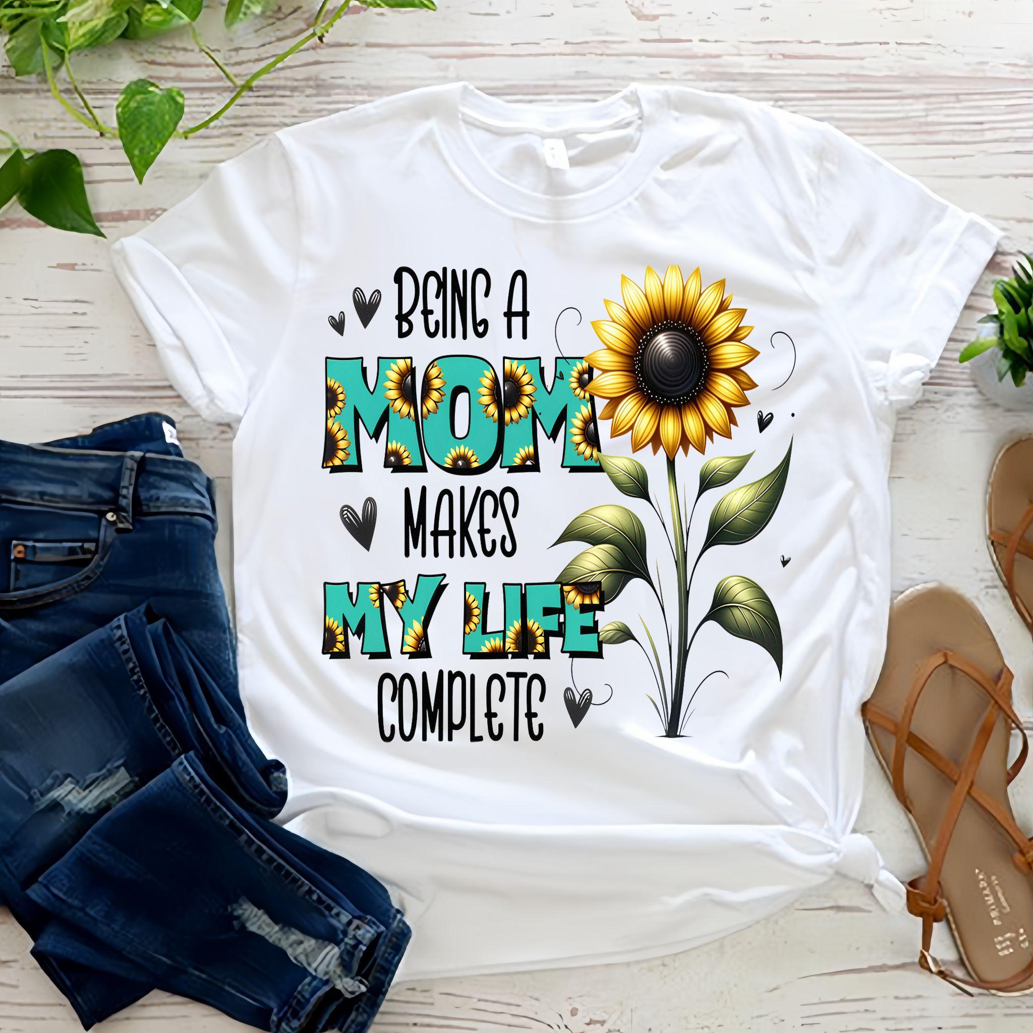 Mother's Day Heat Transfer Iron-On Patches Set, Vintage Style Mama Vinyl Stickers, Leopard Sunflower Rose Cow Print, DIY Clothing Bag Decorations