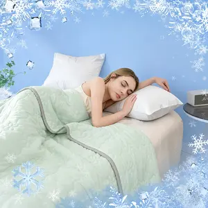 1pc Cooling Quilt | Summer air-conditioning quilt made from cooling fibres; lightweight, breathable and non-stuffy; soft against the skin for a comfortable night’s sleep; ideal for those who feel the heat; available in multiple sizes