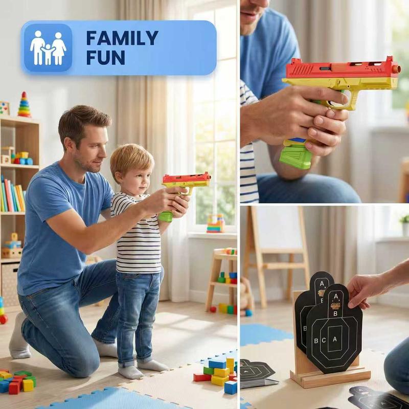 Soft Bullet Gun, Automatic Shell Bullet Toy Gun, Educational Shooting Game Toy, Very Suitable for Outdoor Multiplayer Cooperative Games Under 8 Years Old