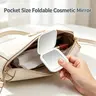 Compact Mini Makeup Mirror with Foldable LED Light, Portable Handheld Pocket Mirror, 2x and 20x Magnification Options, Multiple Color Specifications