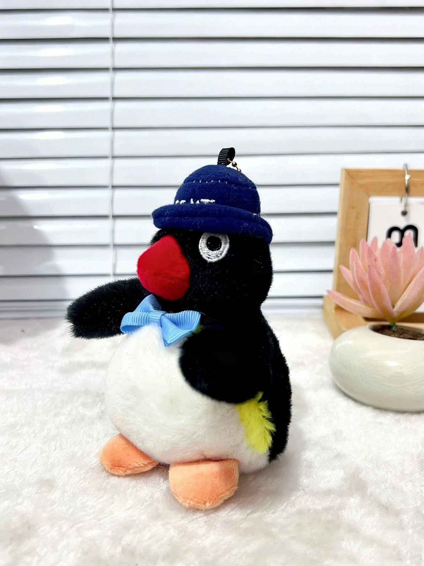 Cute Pingu Plush Keychain, Creative Gift, Hanging Decoration, Cartoon Doll Bag Charm