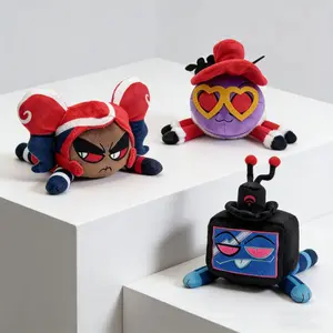 Hazbin Hotel Vox Velvette Valentino Plush Doll Cute Anime Merchandise Toy Suitable for Children's Birthday and Christmas Gifts