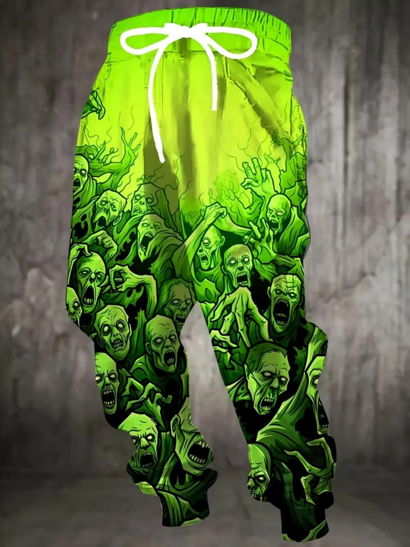 Men's 3D Lion Pattern Sports Pants, Casual Loungewear Pants, Drawstring and Pockets, Casual Long Pants, Comfortable Home Sleepwear, All Seasons