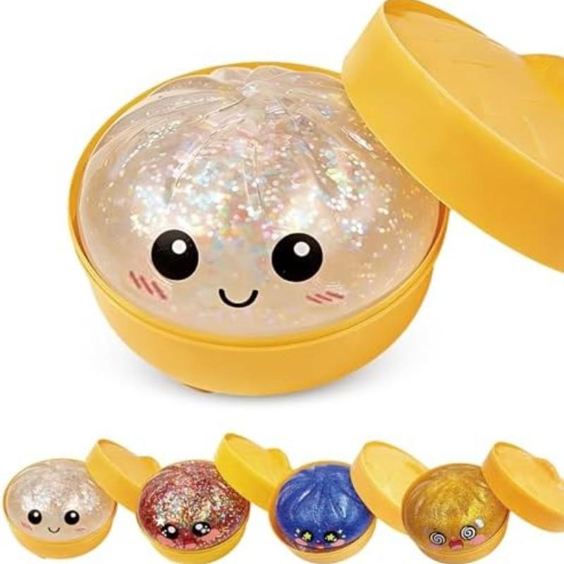 Upgrade Soft Dumpling Toy, Colorful Smiley Steamer Basket Big Baozi Squeeze Ball, Squishies, Stress Relief Fidget, Stress Relief, Perfect for Play, Party, Alone Time