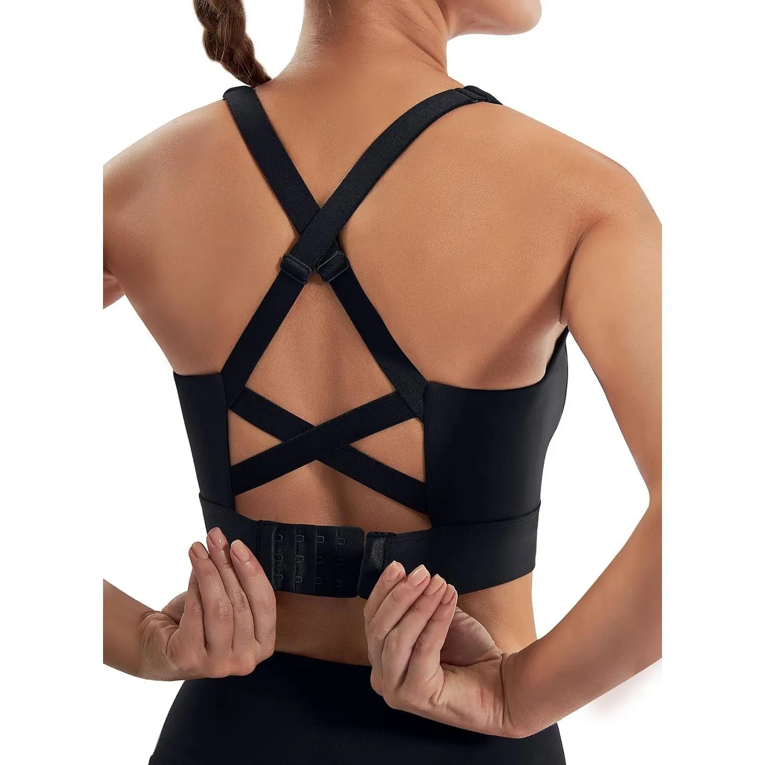 Women's High Support Adjustable High Impact Sports Bra Push Up for Workout and RunningGift