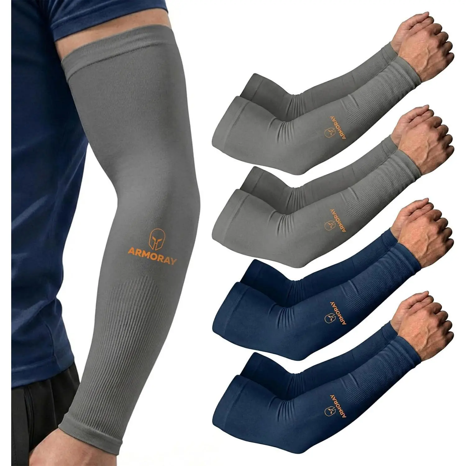 Unisex Airflex Cooling Compression Armsleeves, UV UPF 50+ Protection, Sweat-Wicking Quick-Dry Spandex Activewear, Anti-Slip Silicone Grip, Full Arm Coverage, One Size Fits Most, Hunting Wear Built for Outdoor Work