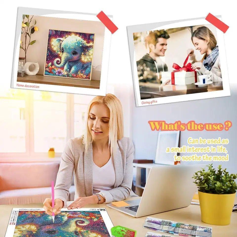 5D Diamond Painting Kit, DIY Diamond Art, Sunflower & Frog Full Drill, Beginner Friendly, 11.81x15.75 Inches, Home Wall Decor, Christmas Gift