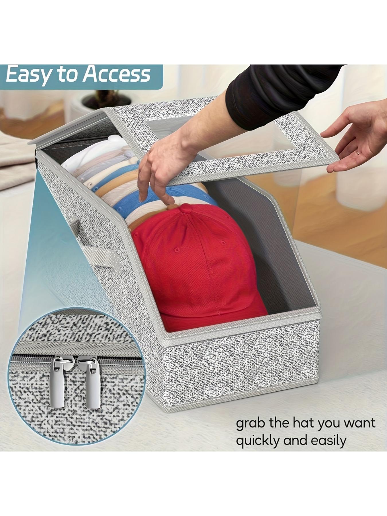 2 Pcs Large Capacity Foldable Storage Boxes with Dual Handles, Flip-Top Organizer Bins, Space-Saving, Sturdy Construction, Perfect for Storing Various Items