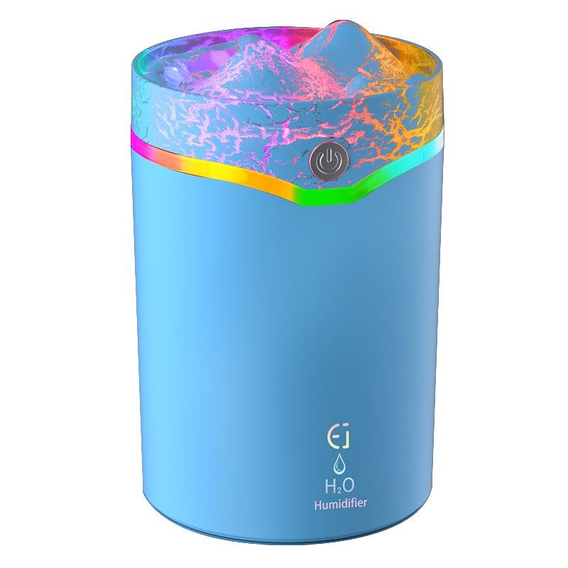 Volcano Simulation Aroma Lamp Humidifier, Home Bedroom Desktop Silent Mist Spray, Colorful Atmosphere Light, Quiet Water Sprayer