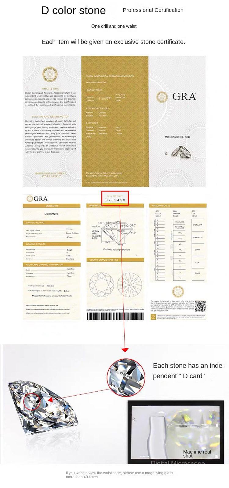 【#306 halo set】S925 4ct synthetic moissanite earring set, pure and color