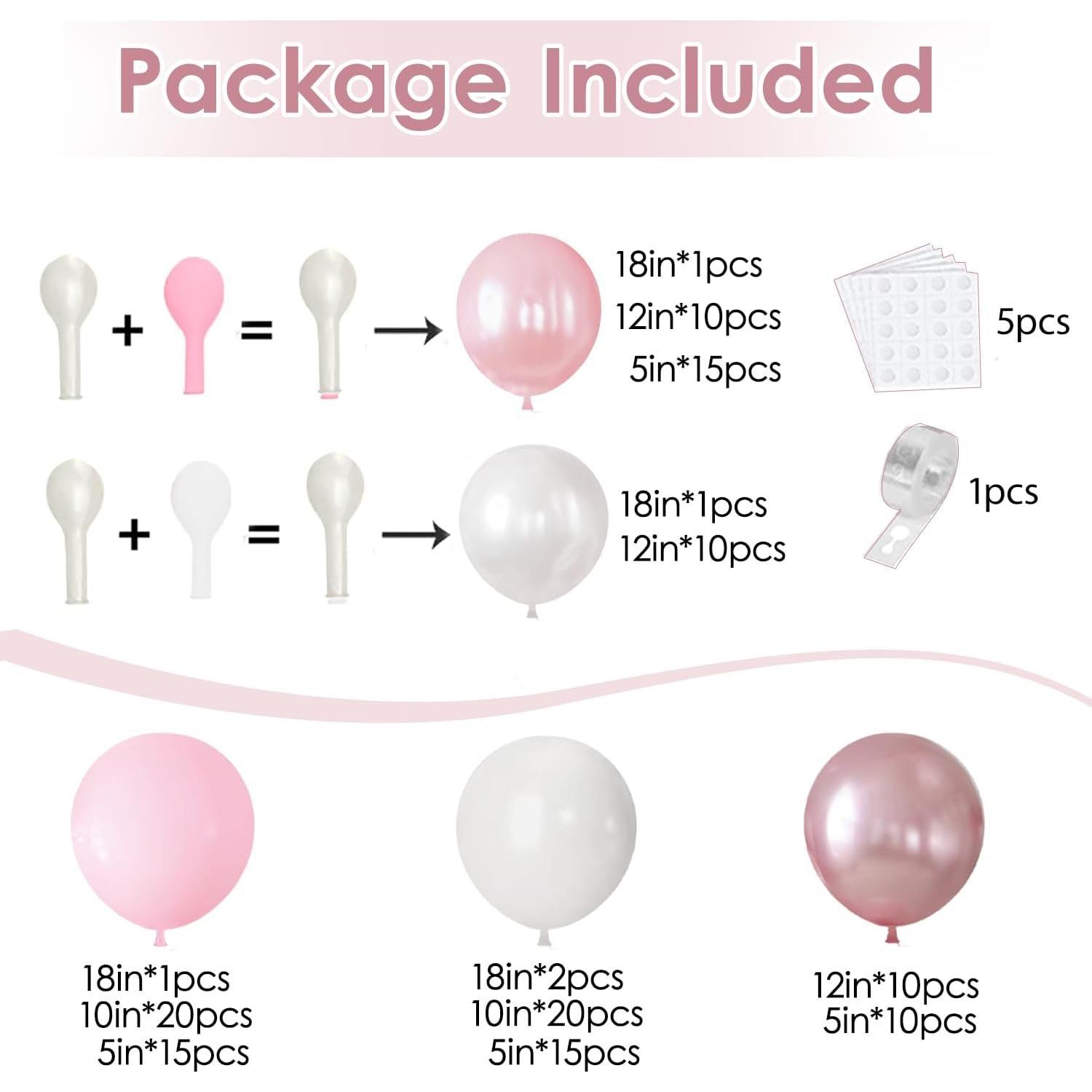 and White Balloons Arch Kit, Double Stuffed Pastel Balloon Garland Include Light White and Metallic Balloons for Wedding Birthday Party Bridal Shower Decorations and White Balloons Arch Kit, Double Stuffed Pastel Balloon Garland Include Light White and Metallic Balloons for Wedding Birthday Party Bridal Shower Decorations