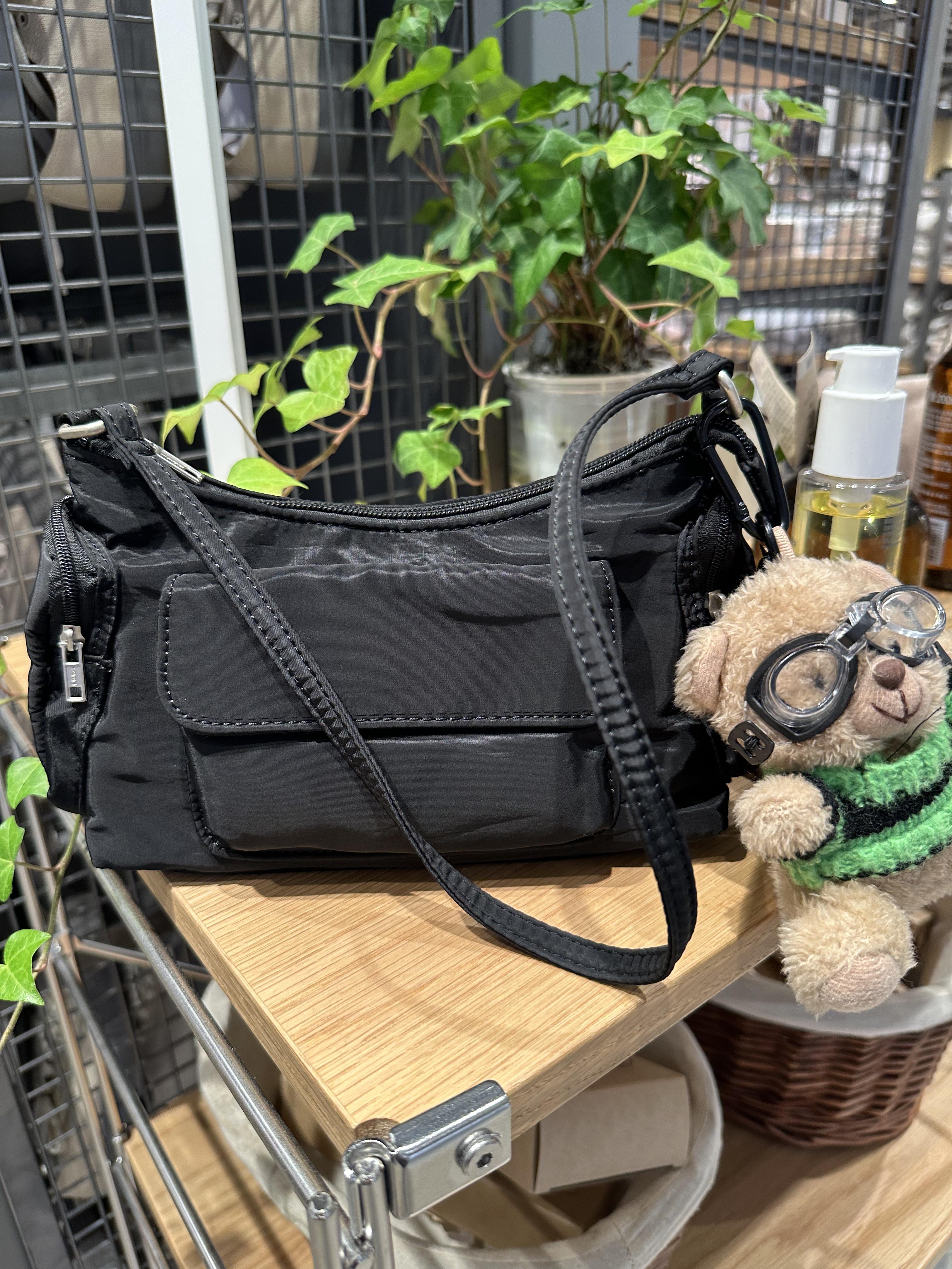 John Galt Women's Black-Navy Plain Shoulder Bag - Stylish Crossbody Purses for Everyday Use