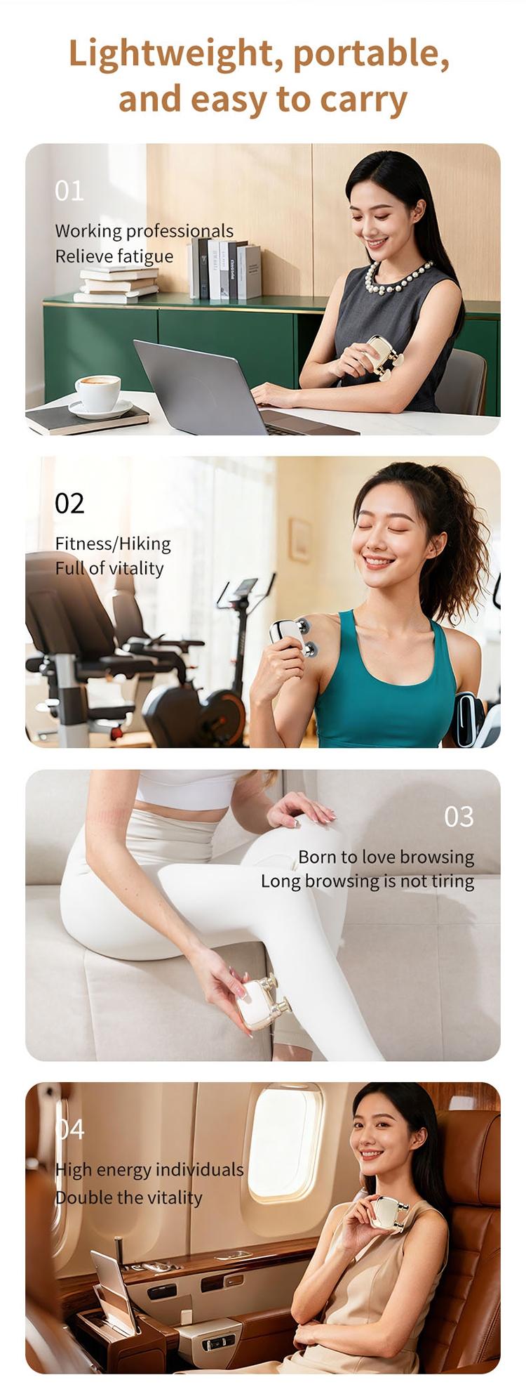 Mini Handheld Massage Gun, Portable Deep Muscle Massager, 3000 Impacts/min, 9mm Depth, USB Charging, Ai Timer, Mother's Day Gift