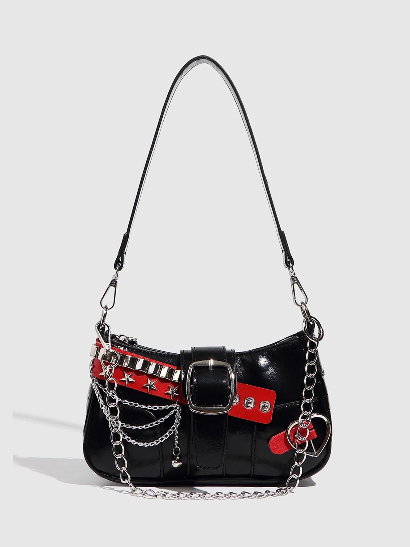 Women's Fashion Chain Strap Decorated Crossbody Bag, Casual Versatile Shoulder Bag for Daily Used, Trendy All-match Commuter Bag, Fashionable Bags