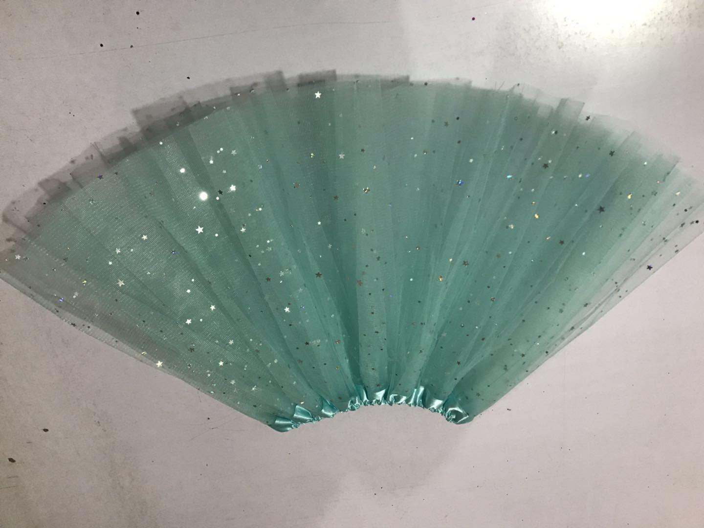 Girls Tulle Star Short Tutu Skirt Children Fancy Ballet Dancewear Party Costume Ball Gown Mini Skirt