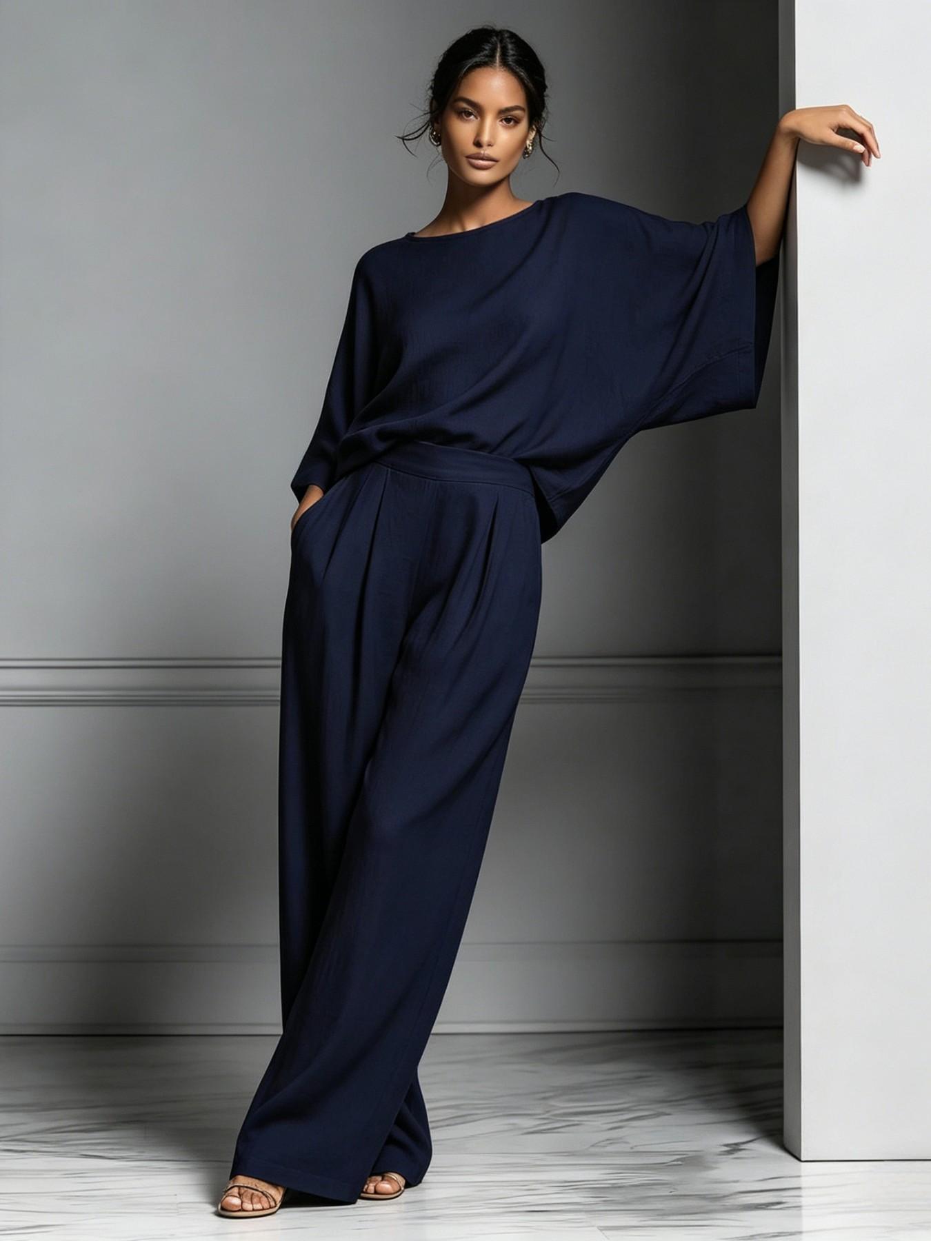 Women's 2026 Summer Bell-Sleeve Loose Clothing Set, Elegant Casual Trendy Outfit for Daily Wear Women's 2026 Summer Bell-Sleeve Loose Clothing Set, Elegant Casual Trendy Outfit for Daily Wear